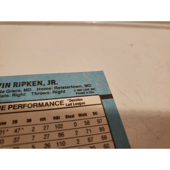 Cal Ripken, Jr. 1988 Donruss #BC-1 - MVP - Baltimore Orioles - MLB - Picture 4 of 4